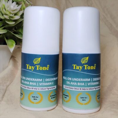 Tay Tone Roll-On Underarm Deodorant - 5% AHA BHA & Vitamin C for Odour Control & Pigmentation - 50ml Pack-2